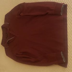 Massimo Dutti Bordeaux Polo Shirt